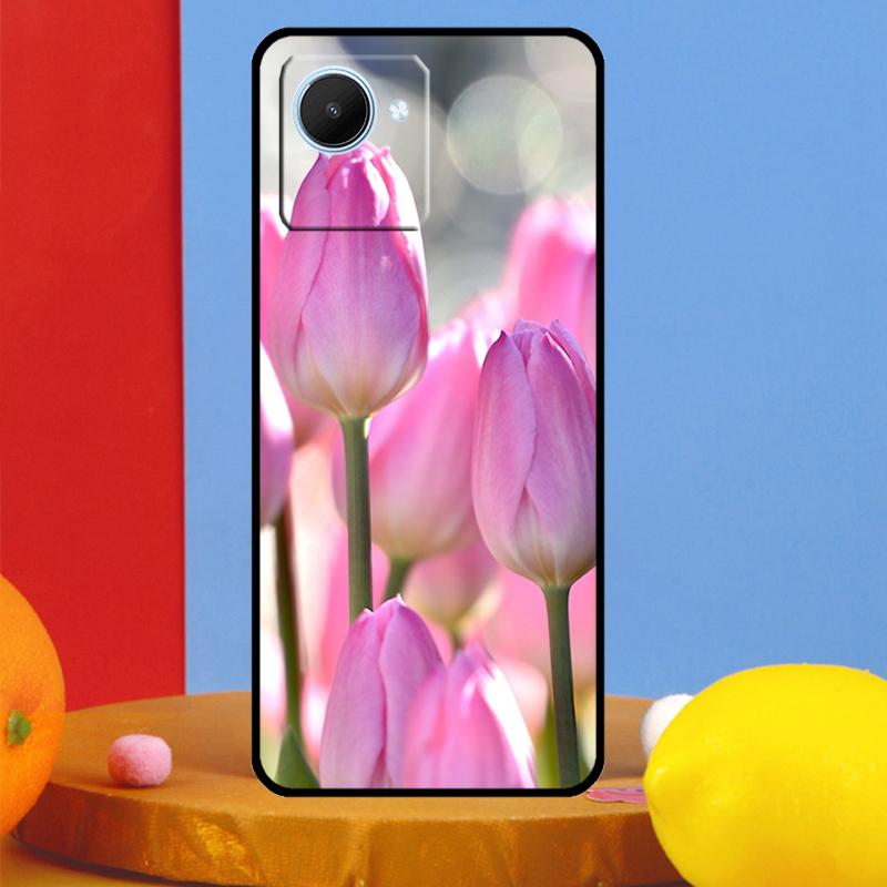 Tulips Flower For Realme 12 9 10 11 Pro Plus C67 C55 C53 C51 C35 C33 C30 C25s C21Y C31 GT5 GT Neo 6 Case