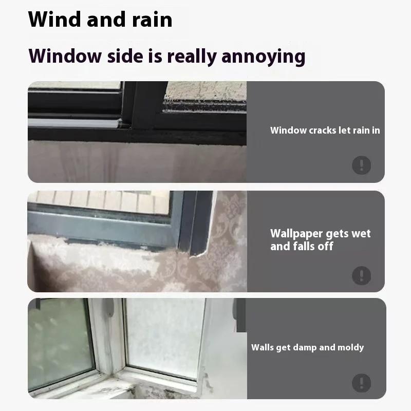 Водоотвод для раздвижного окна - Сверхпрочная TPE дренажная система для уличного окна, совместимая с одинарным/двойным остеклением