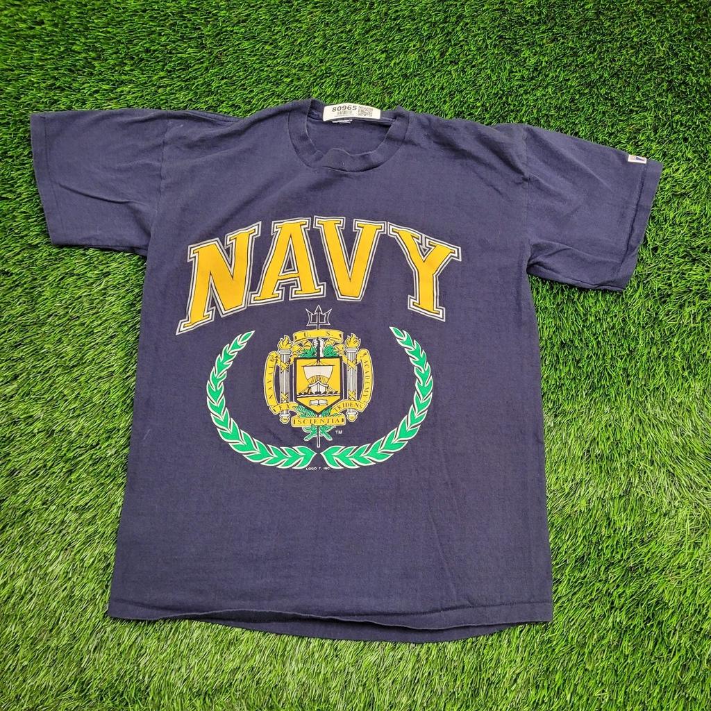 Винтажная рубашка NAVY Размер Medium 19x25 Темно-синий