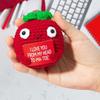 1/3Pcs Positive Energy Knitted Tomato Funny Frend's Gifts Handmade Doll With Card Crochet Room Decoration