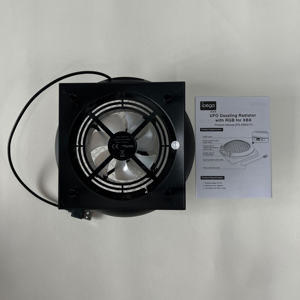 Вентилятор охлаждения UFO с 11 RGB-лампами, автоматическая система охлаждения, скорость вращения вентилятора регулируется в зависимости от температуры для консоли Xbox Series X, низкий уровень шума, 3 скорости, порт USB
