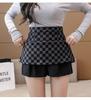 Миниатюрная клетчатая юбка А-силуэта с высокой талией: Лето 2024 Облегающий короткий дизайн