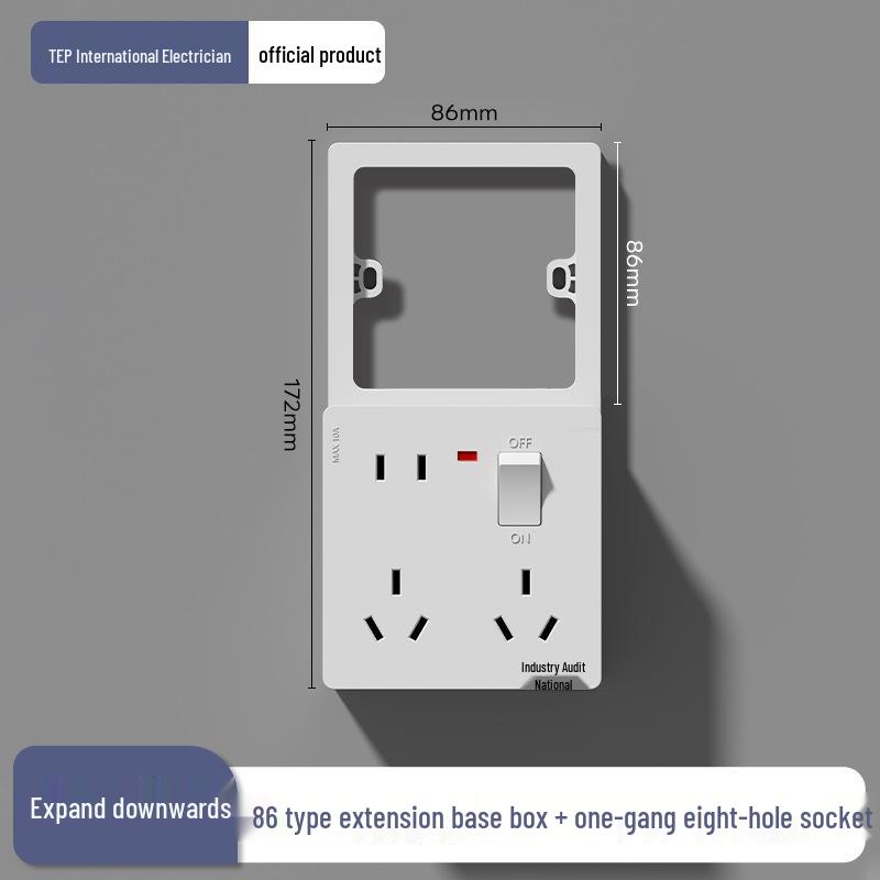 86 Type Multi-functional Five-Hole Wall Socket Converter with Switch and Power Strip