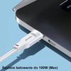 Usams Kabel Usb-C Na Usb-C 100W 1,2Mport Display Fast Charging  Lithe Series Biały/White Sj567Usb02 (Us-Sj567)