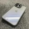 Fashion Metal Frame Case For iPhone 15 14 13 12 11 Pro Max Plus Transparent Acrylic Soft Shockproof Bumper Cover