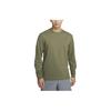 Primary Solid Color Crew Neck Quick-Dry Casual Long Sleeve T-Shirt Men Tops Olive-Green FB8586-222