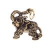 1Pc Solid Brass Lucky Elephant Office Desktop Decorations Chinese Wealth Texts Vintage Copper Animal Figurines Ornaments