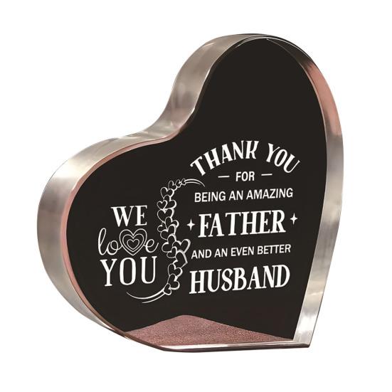 Акриловый блок в форме сердца, настольное украшение в виде сердца, отдельно стоящее украшение в виде сердца, подарок