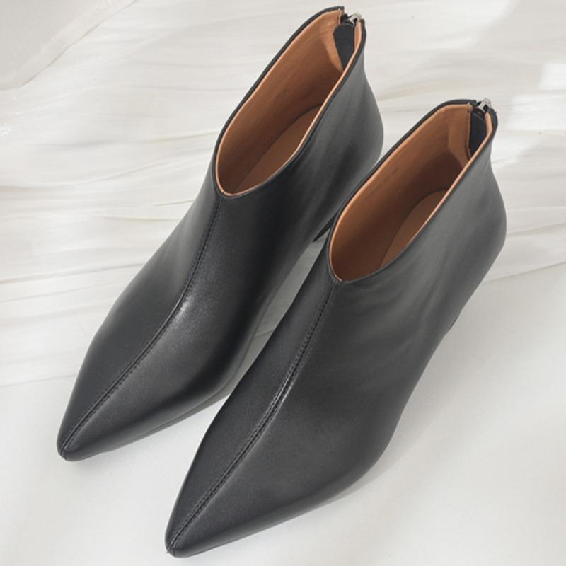 Женские ботильоны на высоком каблуке с острым носком, замшевые туфли, элегантные офисные кожаные туфли, зима 2025 года, модные дизайнерские новинки, Botas Mujer