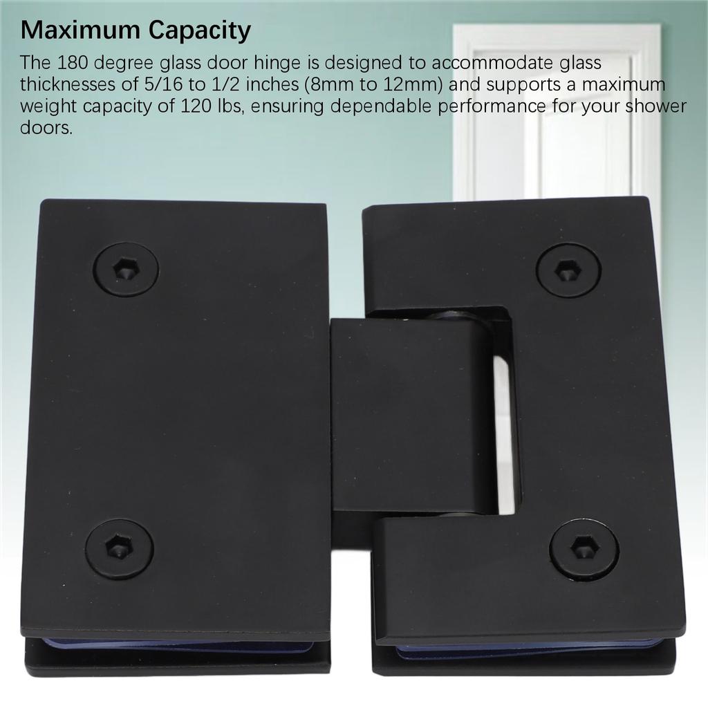 Стеклянные дверные петли для душа 180 градусов из нержавеющей стали сверхпрочные дверные петли для стекла толщиной 5/16-1/2 дюйма 8 мм-12 мм для безрамных дверей ванной комнаты
