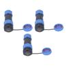 3 Pcs SP21 Aviation Connector 2 Pin IP68 Waterproof Rear Nut Connector AC500V 30A
