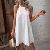 Fashion Women's Casual Fashion Solid Color Pullover Sleeveless Dress