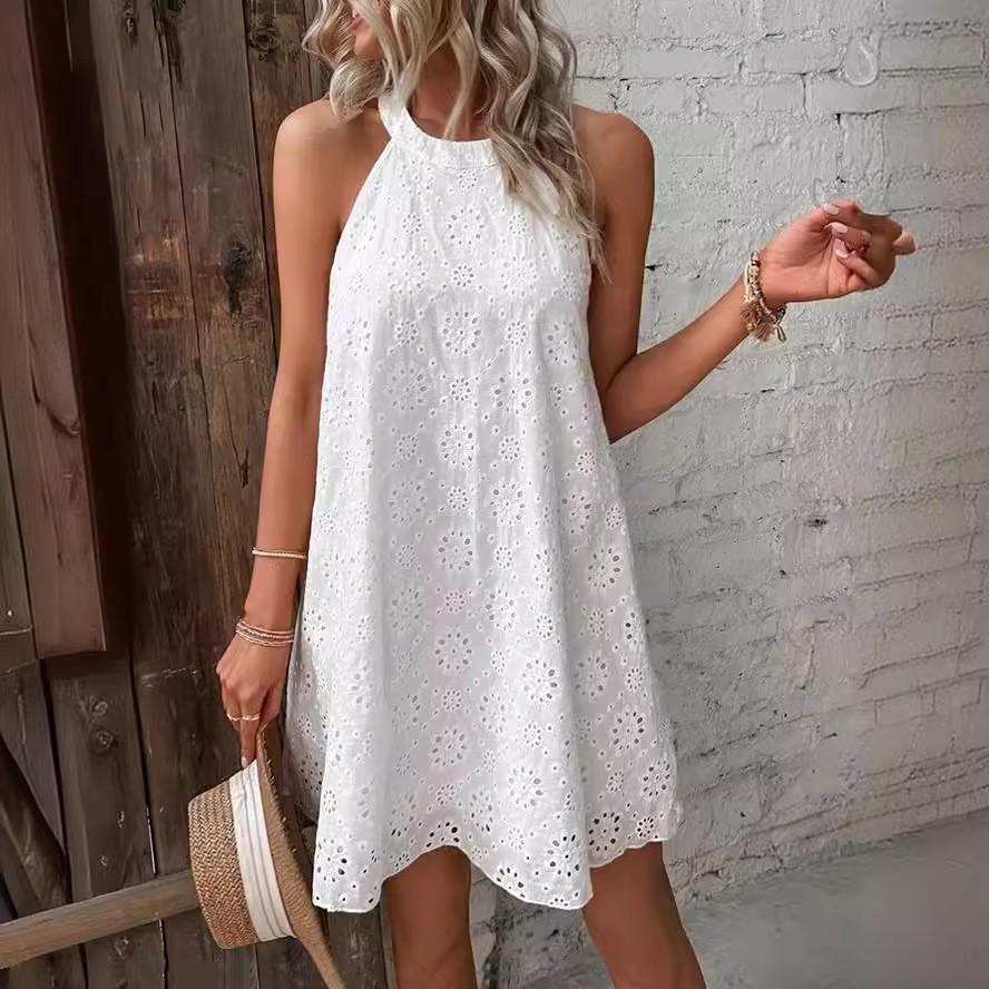 Fashion Women's Casual Fashion Solid Color Pullover Sleeveless Dress