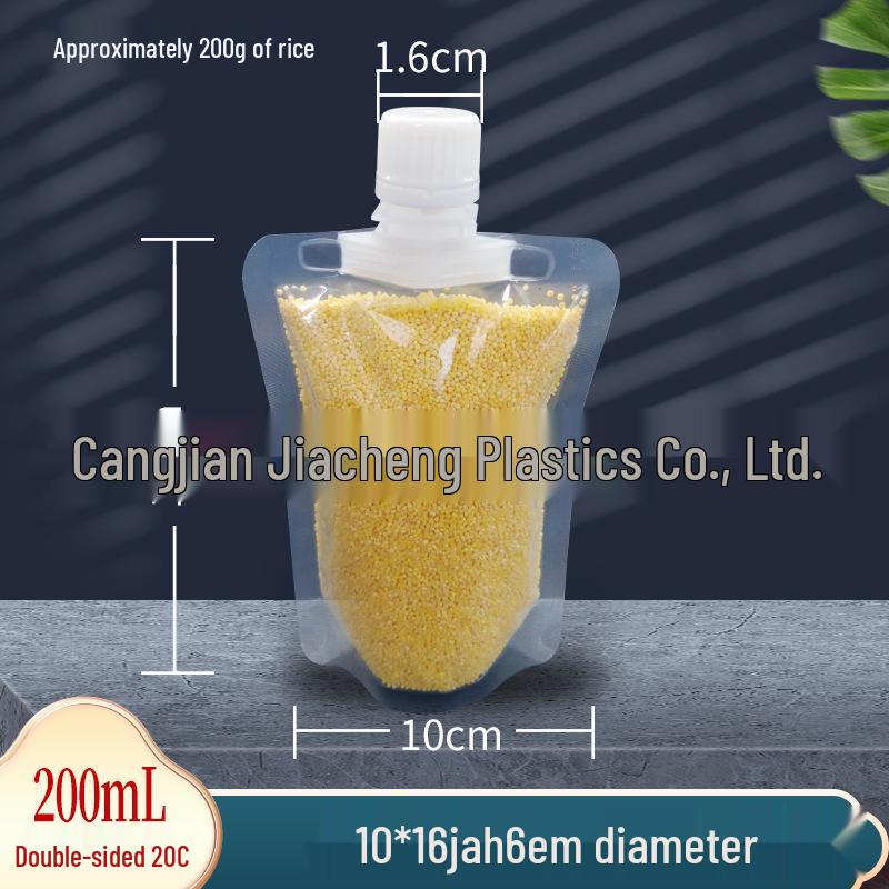 Large Transparent Spout Pouch for Grain Storage and Easy Portioning