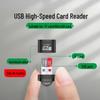 Мини-картридер USB2.0 для карт TF с алюминиевым корпусом и цепочкой - Универсальный для мобильных телефонов и компьютеров