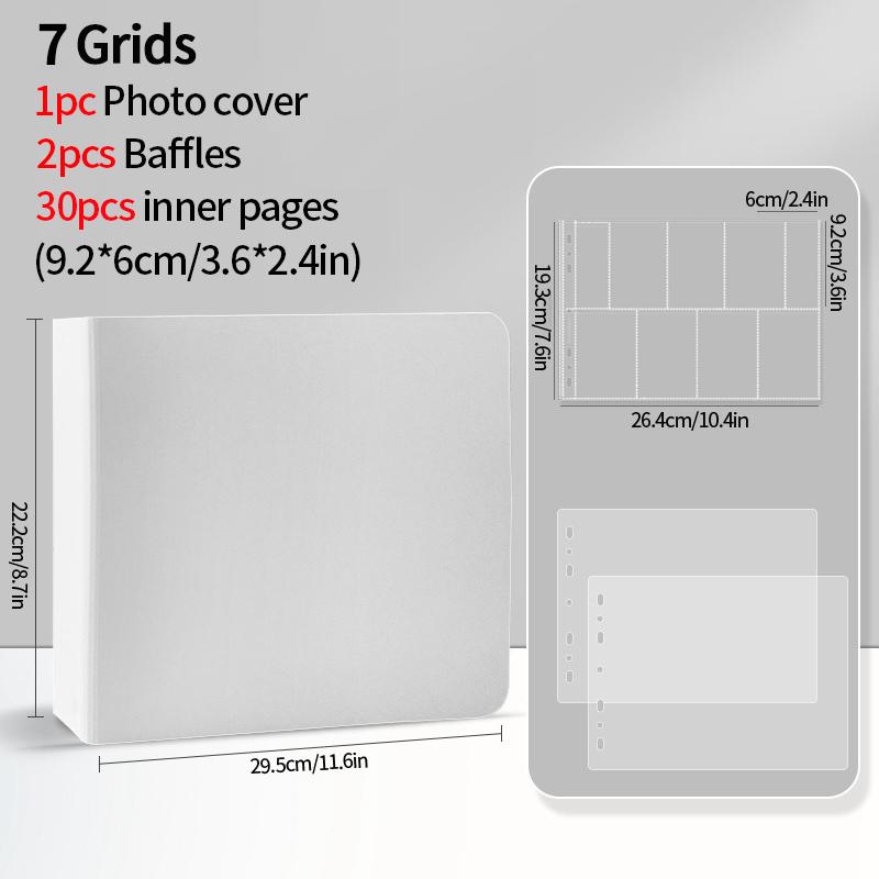 5-15 Grid Binder Photocard Holder 10-90pcs Inner Page Large Capacity Photo Album Idol Card Collect Book Poka Cards Binder Album