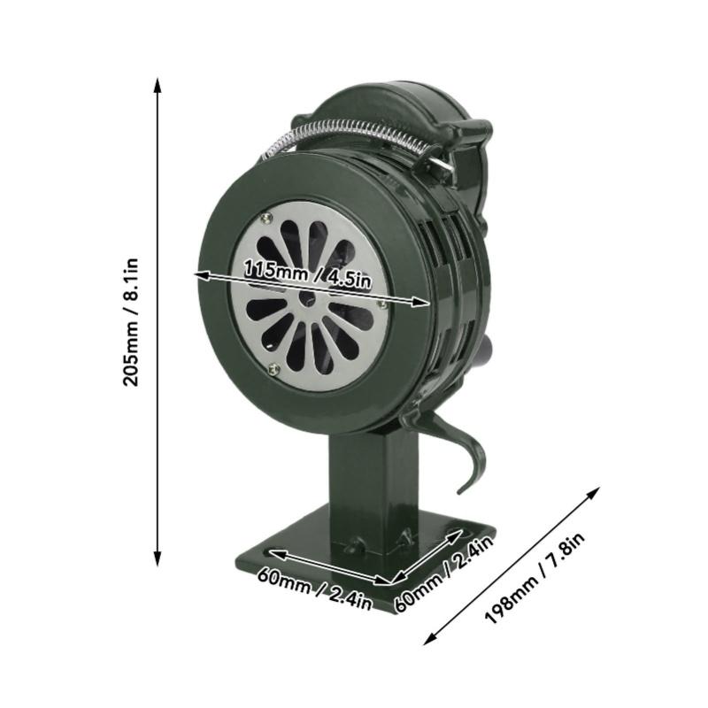 Hand Crank Siren Aluminium Alloy 110dB Loud Alarm Air Raid Tornado Siren Horns Alarm For Emergency