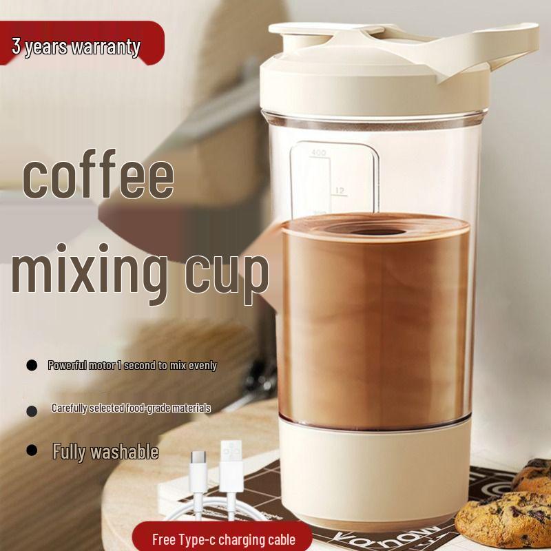 High-Temperature Resistant Automatic Mixing Shaker for Coffee and Milk Powder - Portable Cross-Border Souvenir
