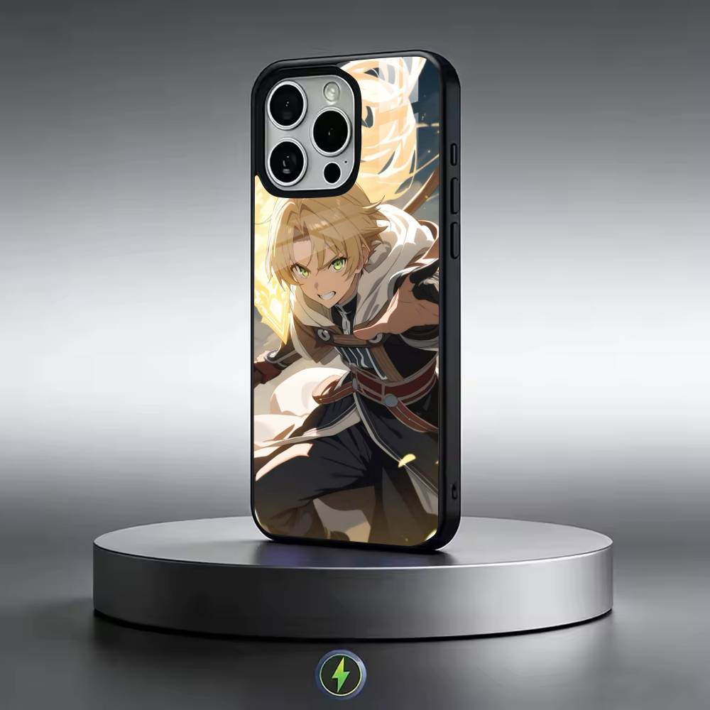Чехол для телефона Mushoku Tensei Greyrat с комическим рисунком Для iPhone17,16,15,14,13,12,11 Plus,Pro Магнитный Для Magsafe Беспроводная Зарядка