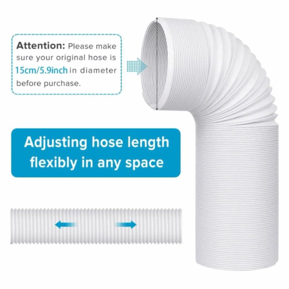 Flexible Hose Portable Ac Hose Connector Extra Long Pipe Air Conditioning Pipe Exhaust Vent