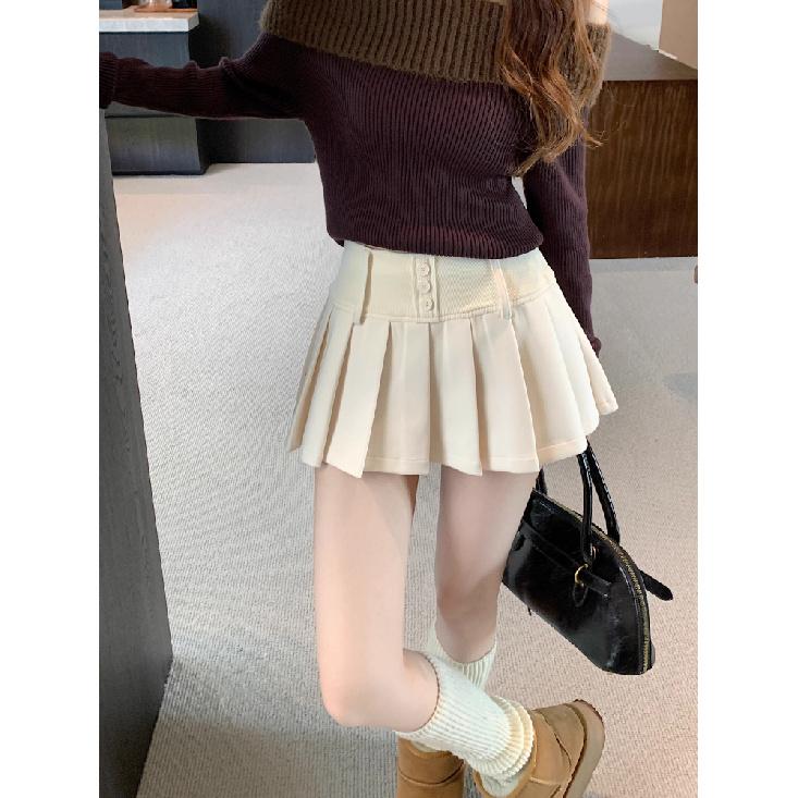 Vintage Patchwork Pleated Slim A-Line Skirt Women 2025 Spring New Korean High Waist Contrast Color Plaid Casual Mini Skirt