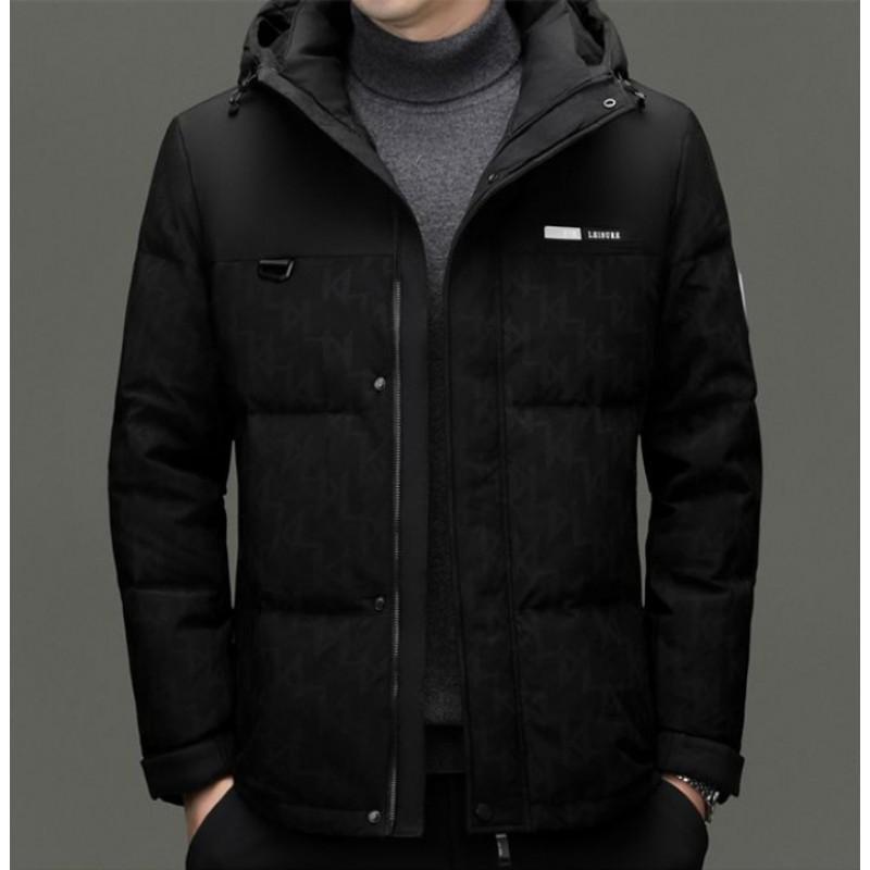 Mens Winter Hooded Down Jacket White Duck 86-90% Fill Power 650 Casual Business Warm Coat