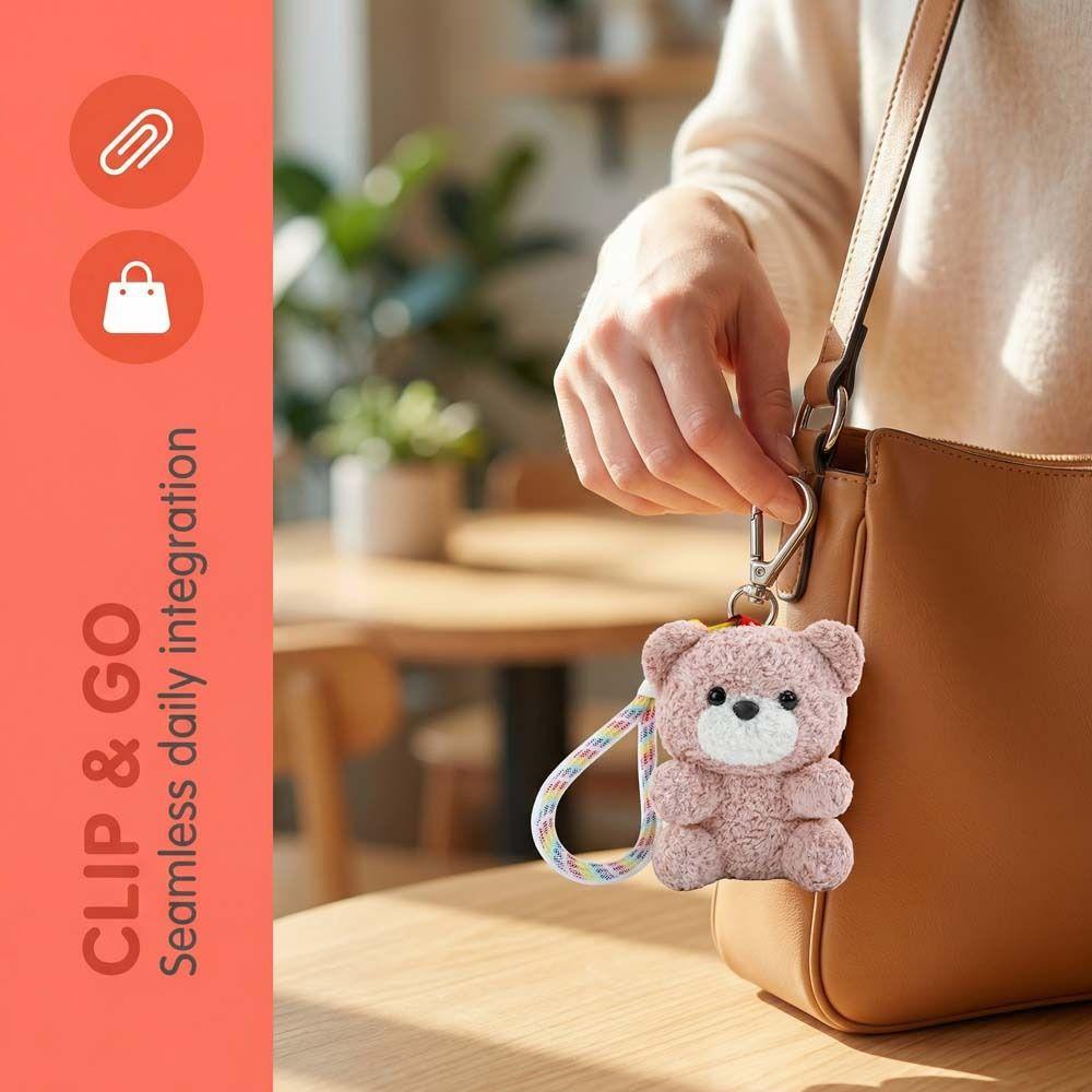 Bag Charms Dinosaur Plush Pendant Metal Ring Decoration Elephant Plush Doll Cute Jewelry Gift Panda Plush Key Ring Backpack