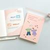 Monolike B6 Olly Molly Grid Notebook, 4 Types, Set A, Olly Molly Grid Notebook A SET - Mini Notebook, Pocket Notebook, Cute Notebook, 80 Pages