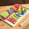 Wooden Fishing Childrens And Play The Qin Three In One Set Of Toy Columns