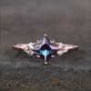 1PC Fashion Six Claw Diamond Set Zircon Ring, Simple and Versatile Copper Ladies Ring