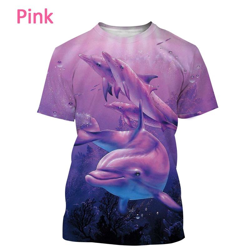 Футболка с дельфином 2022 года, женская повседневная модная дышащая футболка с коротким рукавом, уличный топ с изображением морского животного эльфа