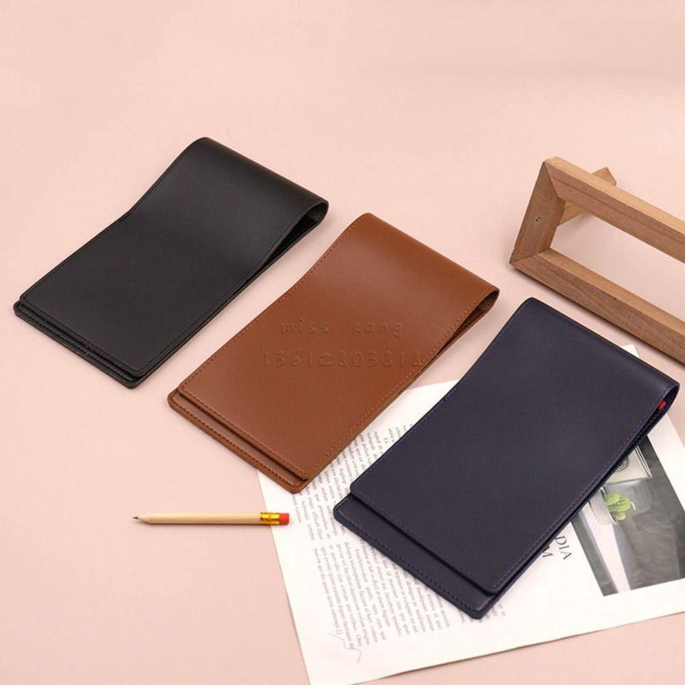 PU Leather Yardage Book Lightweight Score Notebook Golf Scorecard Holder Golf Training