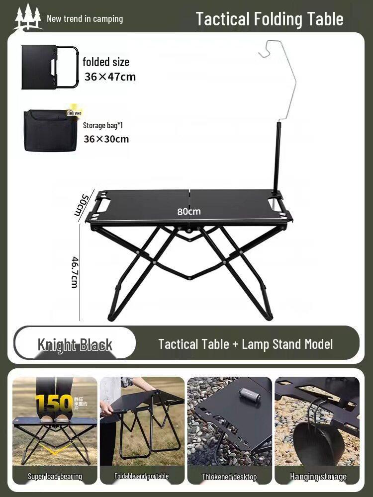 Складной набор для кемпинга и отдыха на природе: стол и стулья - Портативный столик для пикника и чая для автопутешествий