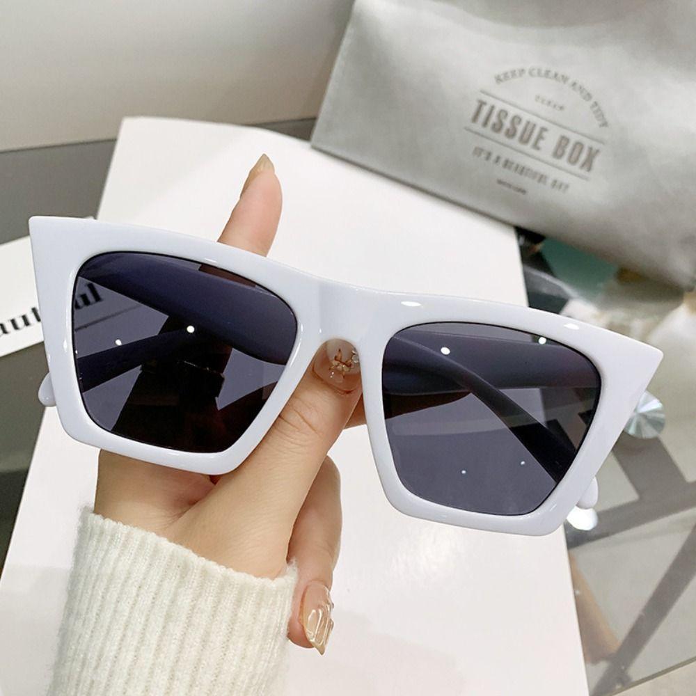 Fashion Large Frame Shape Sunglasses Uv Protection Eye Protection Street Shooting Sun Glasses Photo Propses For Women