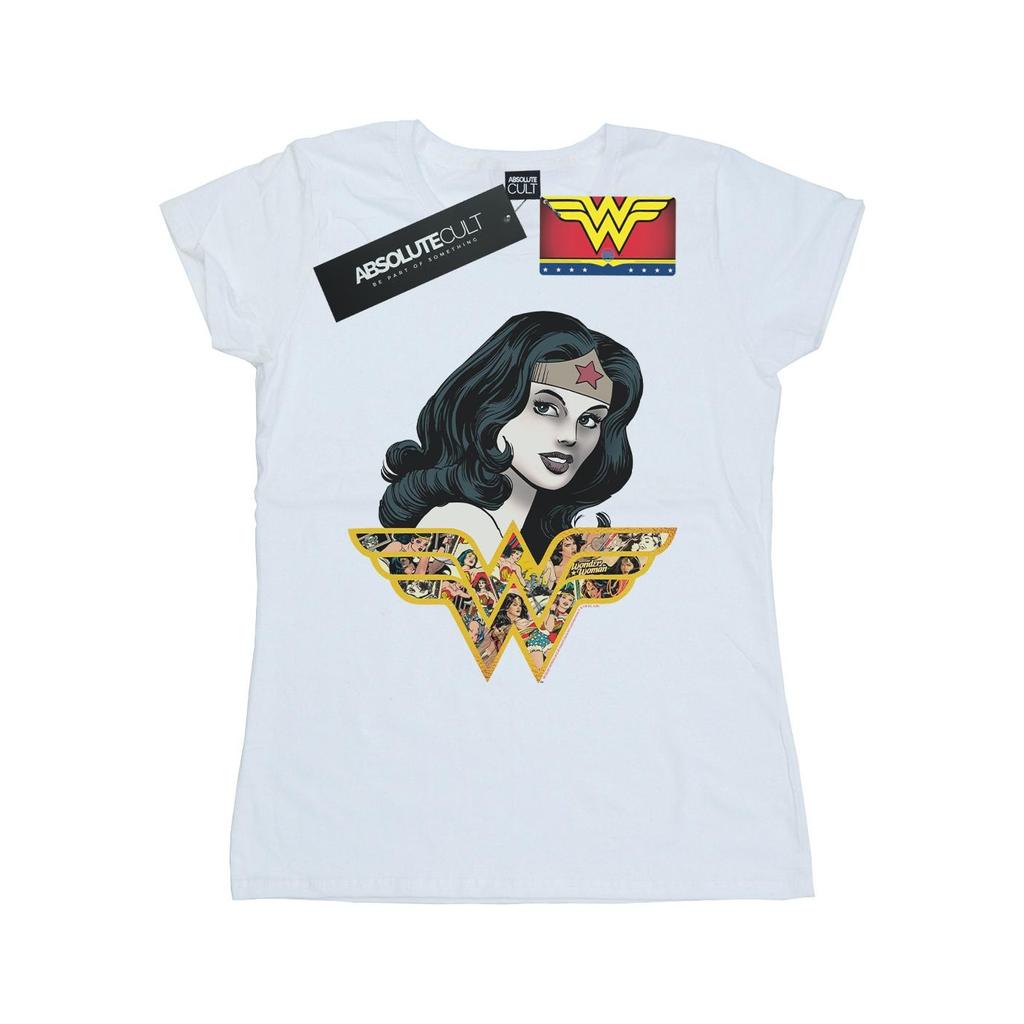 DC Comics Womens/Ladies Wonder Woman Retro Collage Cotton T-Shirt
