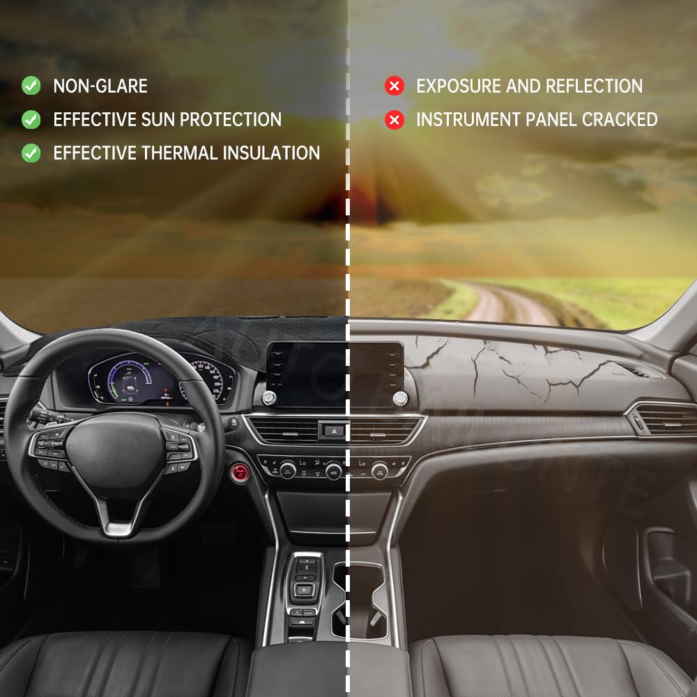For Honda Accord 2018    2022 10th Car Dashboard Cover Mat Sun Shade Pad Instrument Panel Carpet