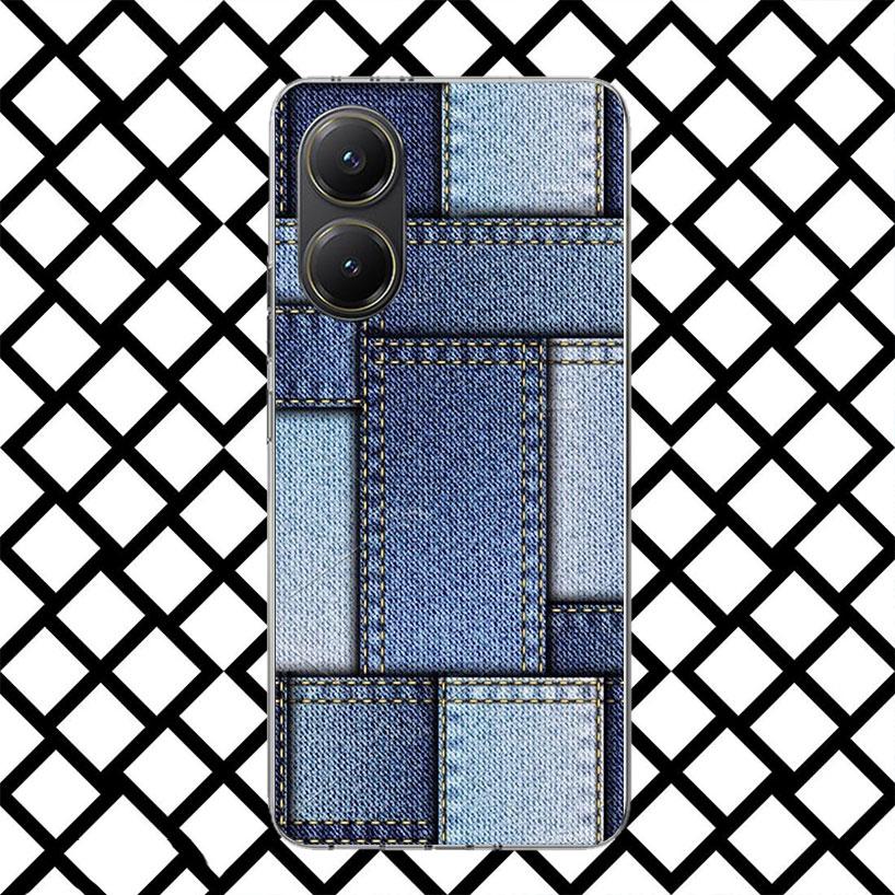 Ретро Джинсовый Вышитый Чехол для Телефона для Xiaomi Poco F7 Ultra X7 X6 X5 Pro X4 Gt M8 M7 Redmi 15 15C 13 13C 12 12C Мягкая Крышка Funda