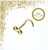 KODY PIERCING Носовой винт из желтого золота 14 карат с узором бесконечности