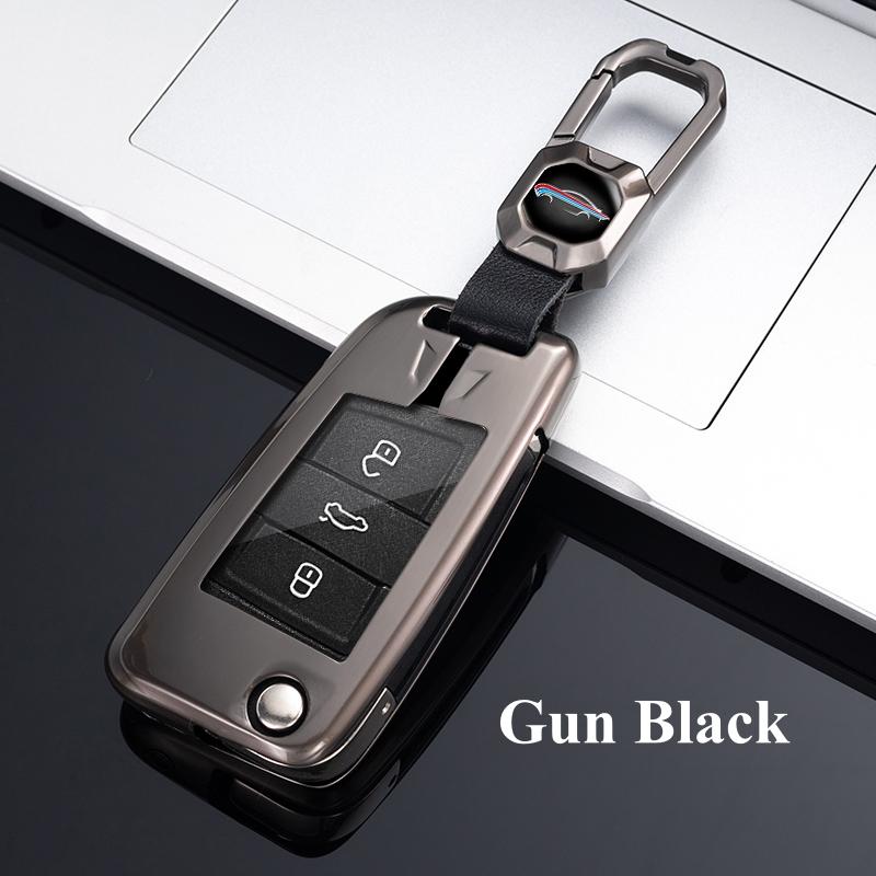 Для Volkswagen MK7 GTI 7 Golf 7 Golf R Skoda Octavia A7 SEAT складной дистанционный брелок кожаный металлический чехол для ключей от автомобиля для VW брелок