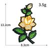 Yellow Rose Flower Boutique Computer Embroidery Embroidery Cloth Sticker Back Clothing Accessories Patch Sticker