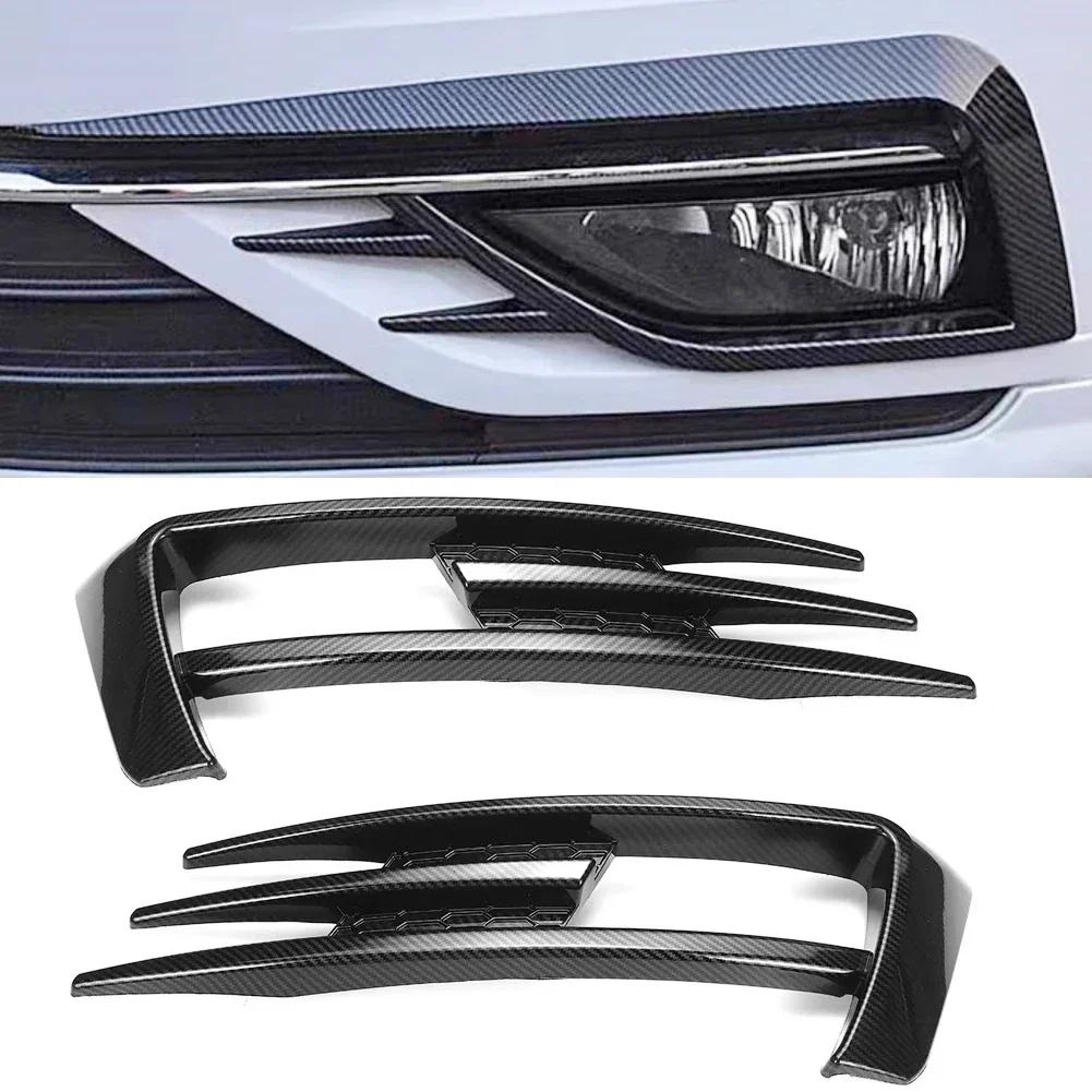 2 шт. для Volkswagen Golf 7 /Golf 7.5 MK7 GTI GTD R Standard TSI TDI 2013-2019 глянцевый черный автомобильный бампер противотуманная фара решетка крышка отделка