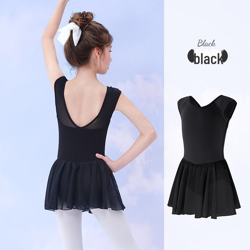 Летнее балетное платье без рукавов для девочек - танцевальная одежда из шифона в китайском стиле