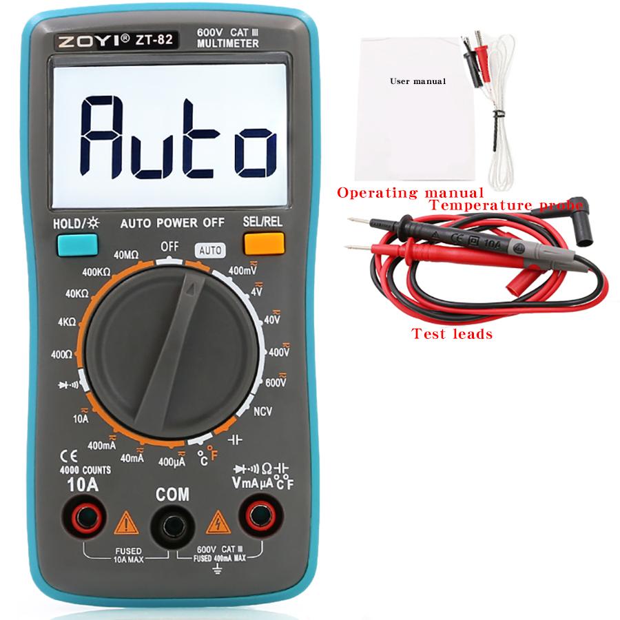 ZOYI ZT-82 Smart Electrician Digital Multimeter, Household High-precision Digital Display Mini Multimeter