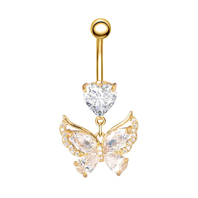 Милое кольцо в виде медведя-бабочки для пупка, кольцо для женщин и девочек, изысканное сексуальное кольцо для пирсинга пупка, пирсинг, ювелирные изделия, подарки