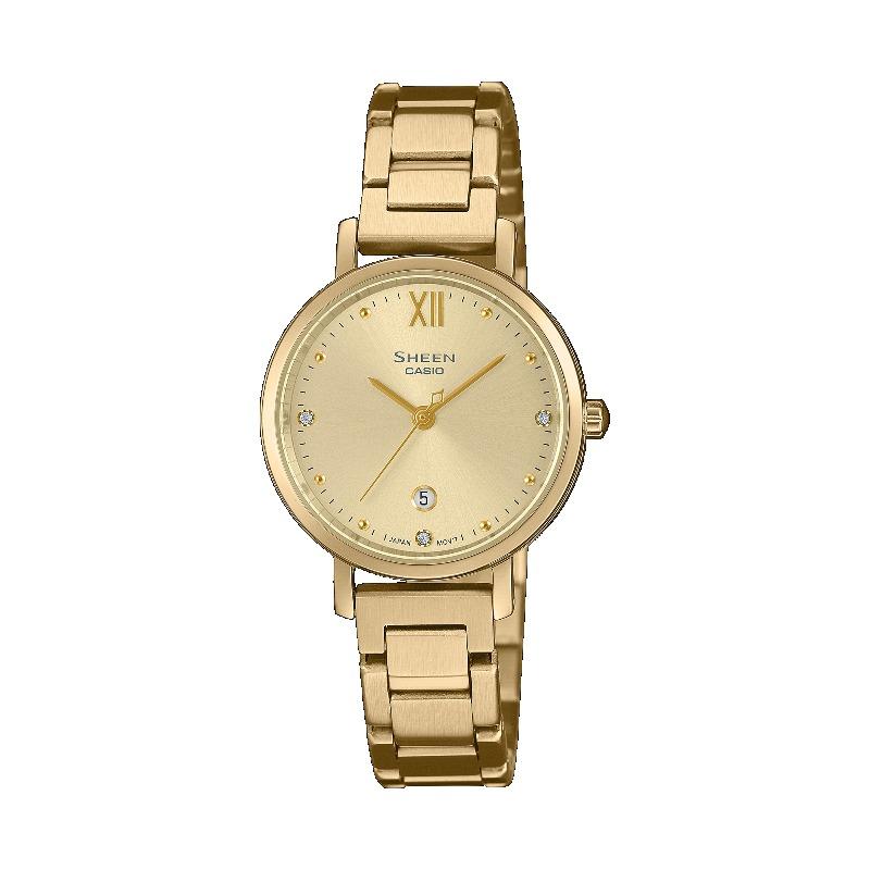 Casio Мужские Аналоговые Кварцевые Часы из Нержавеющей Стали SHE-4540G-9A, Водонепроницаемость 50М