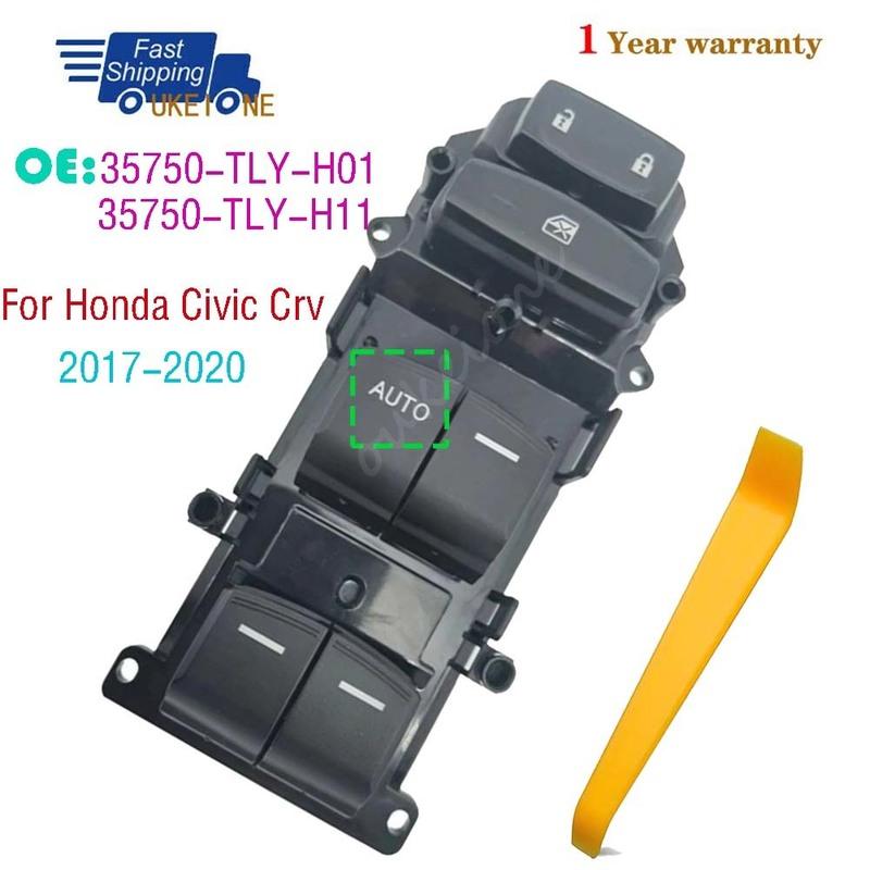 35750-TLY-H01 35750-TLY-H11 For Honda Civic Crv Breeze 2017- Front Left Electric Power Lifter Window Switch Button Car Parts