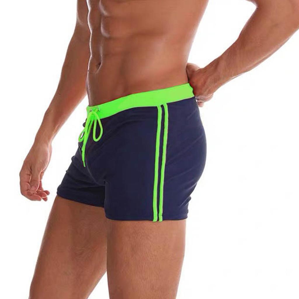 Sports Men's Boxers Plain Stitching Comfortable Fashion Lace-up Swimming Shorts Men