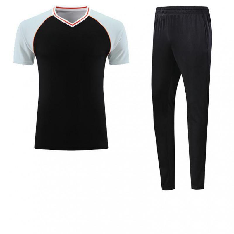Mens Basketball Referee Uniform Short Sleeve V-Neck Top Shorts Pants Breathable Sweat-Absorbent Suit