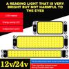 Ultra-Thin 12-85V COB LED Interior Light for Cars & Trucks - Universal Fit with Independent Switch