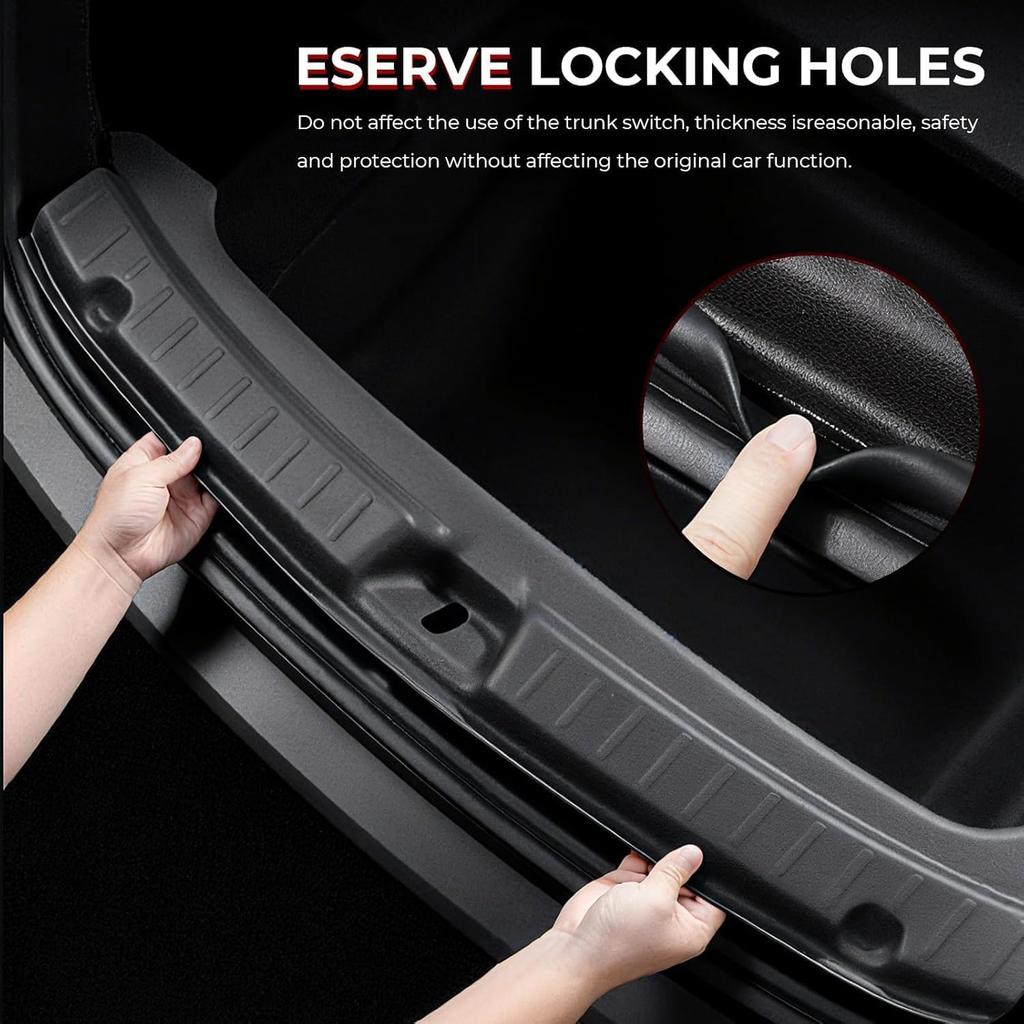 fwujn6 TPE Trunk Guards for Tesla Model Y Juniper 2025 Rear Trunk Door Sill Protector Cargo Threshold Sill Cover Car Rear Bumper Guards